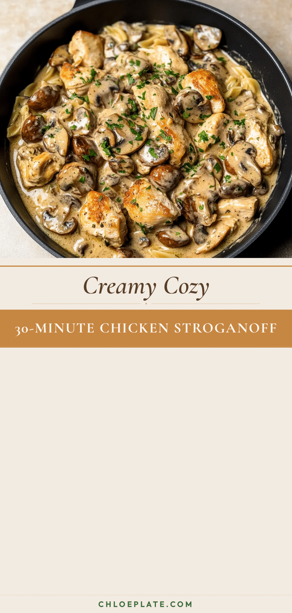 creamy chicken stroganoff recipe