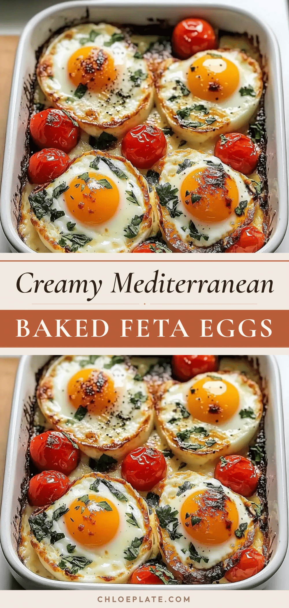 creamy mediterranean baked feta eggs recipe