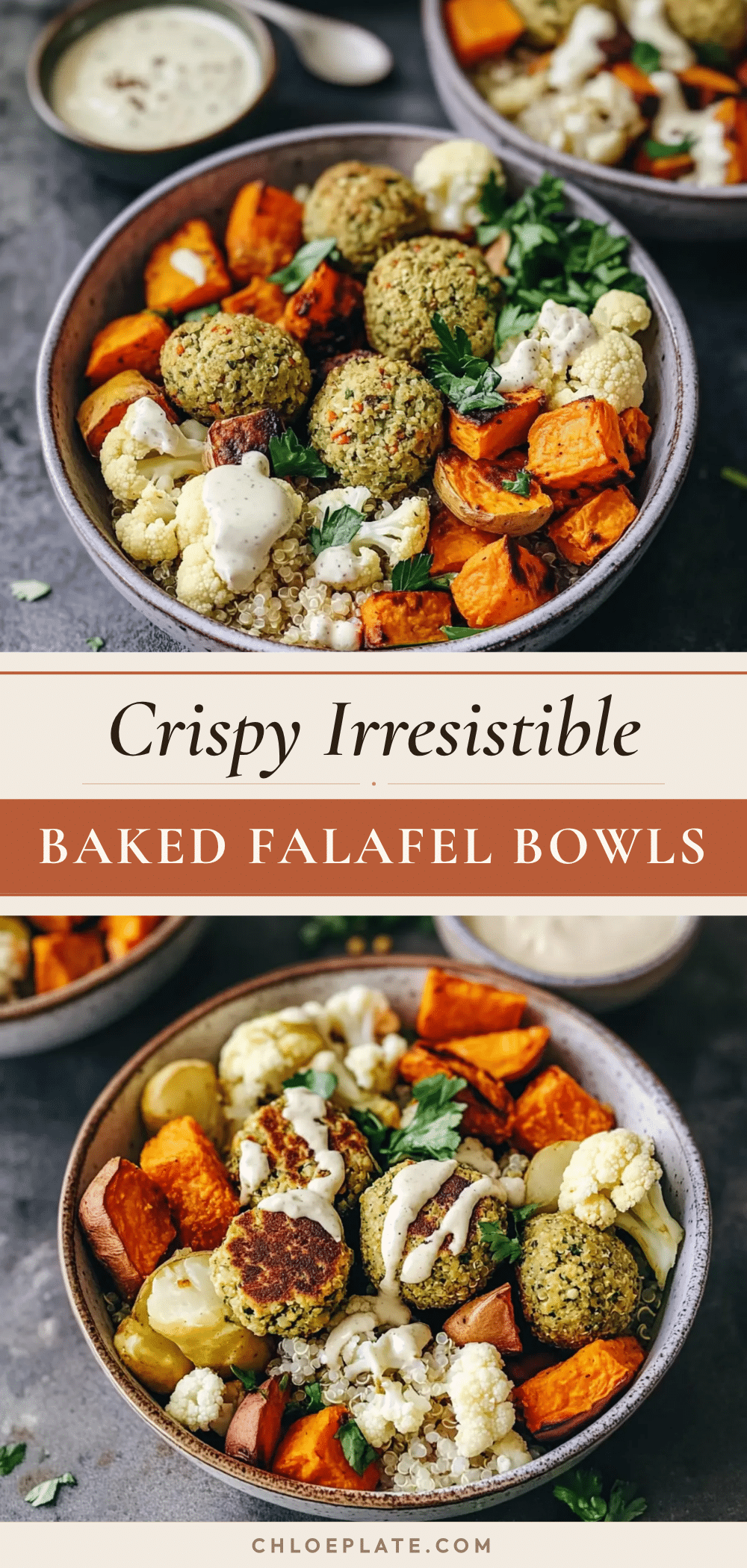 crispy baked falafel bowls recipe