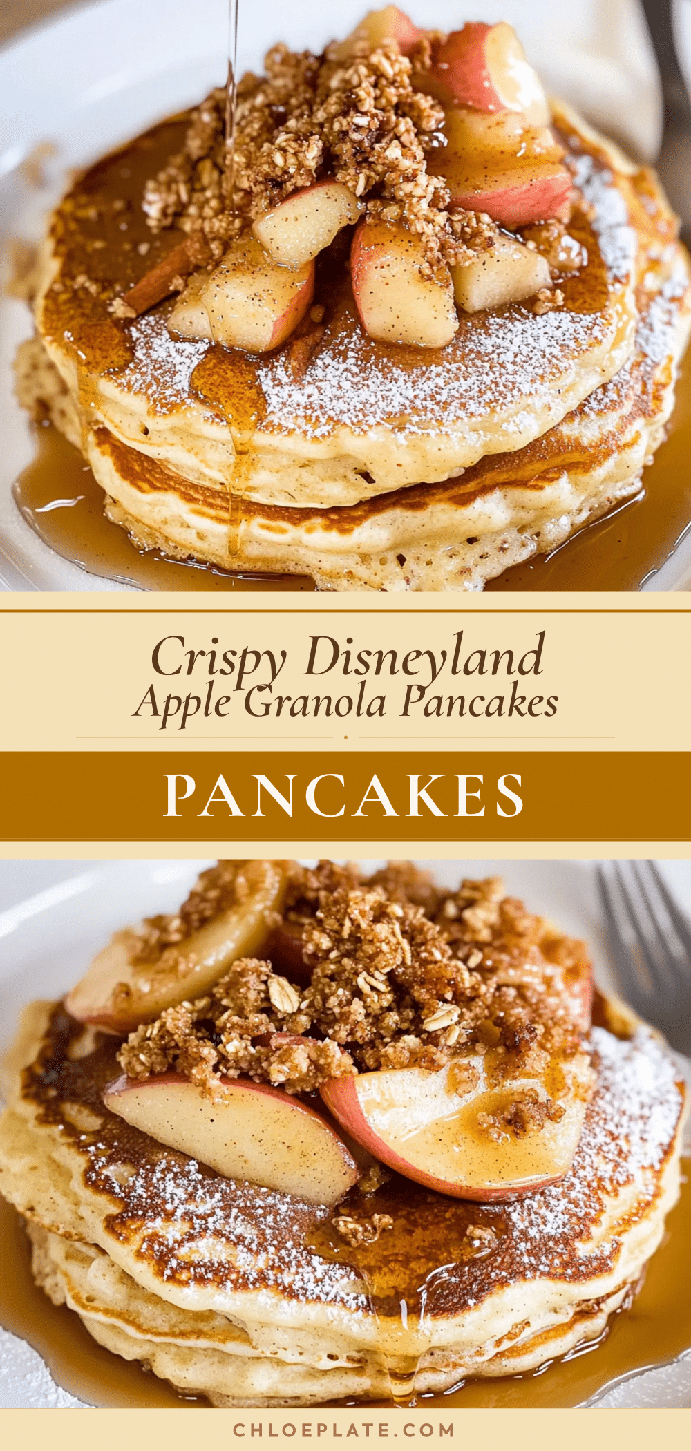 crispy disneyland apple granola pancakes recipe