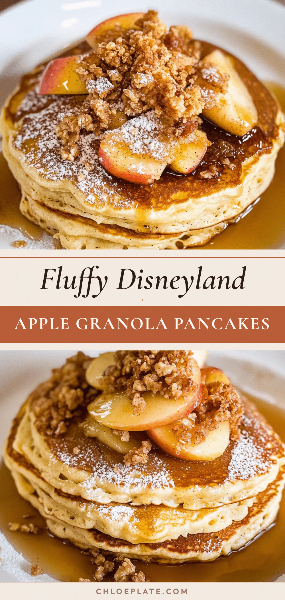 Disneyland Apple Granola Pancakes recipe