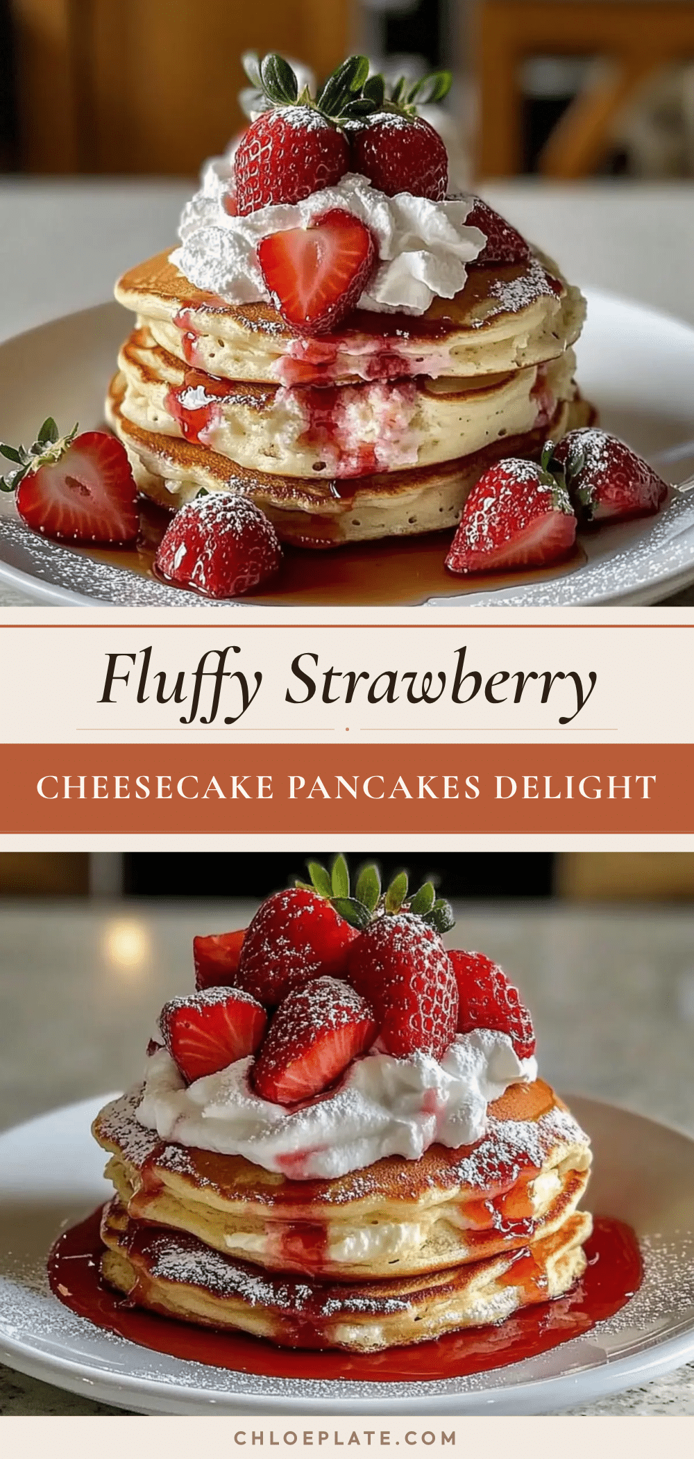 fluffy strawberry cheesecake pancakes recipe