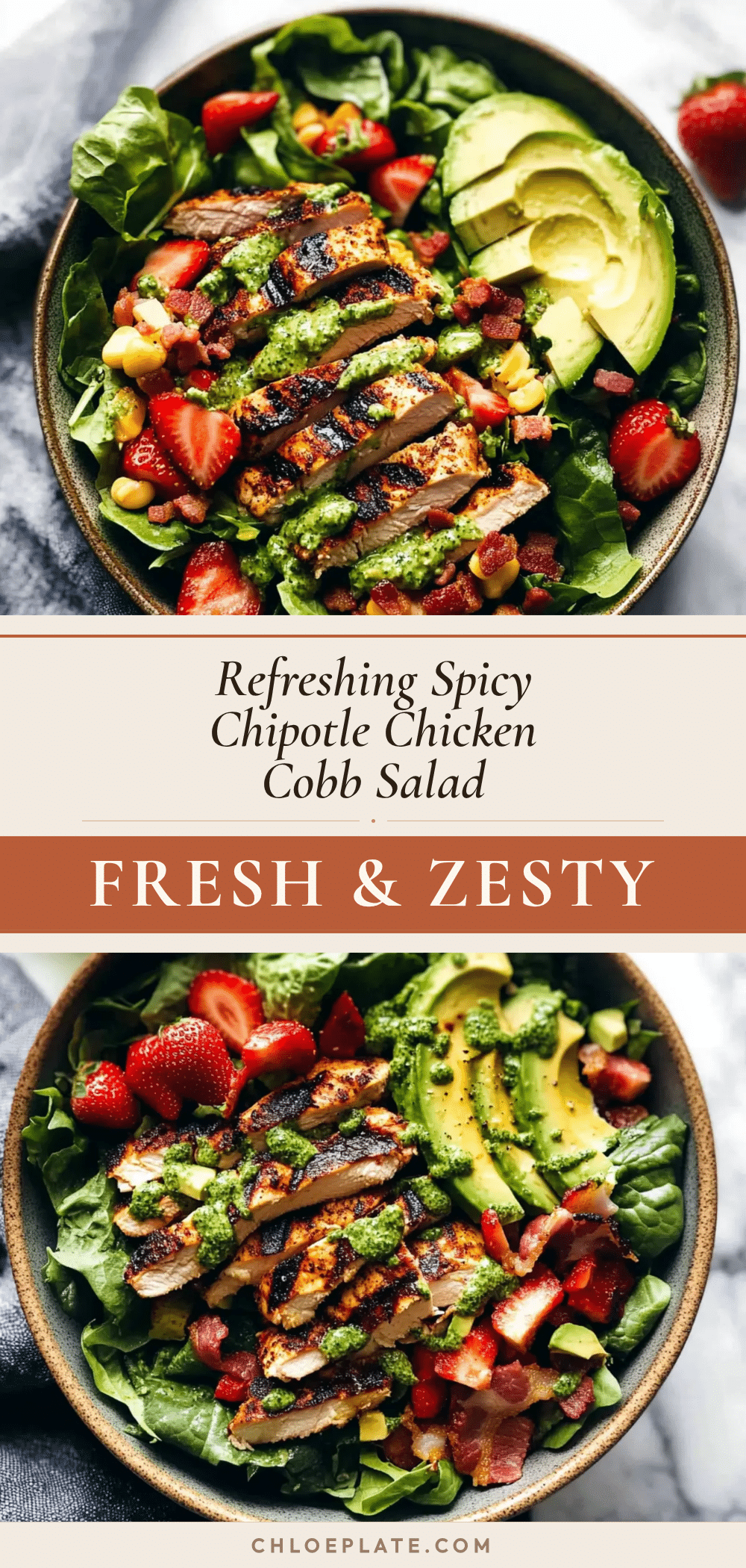 fresh summer chipotle chicken cobb salad recipe