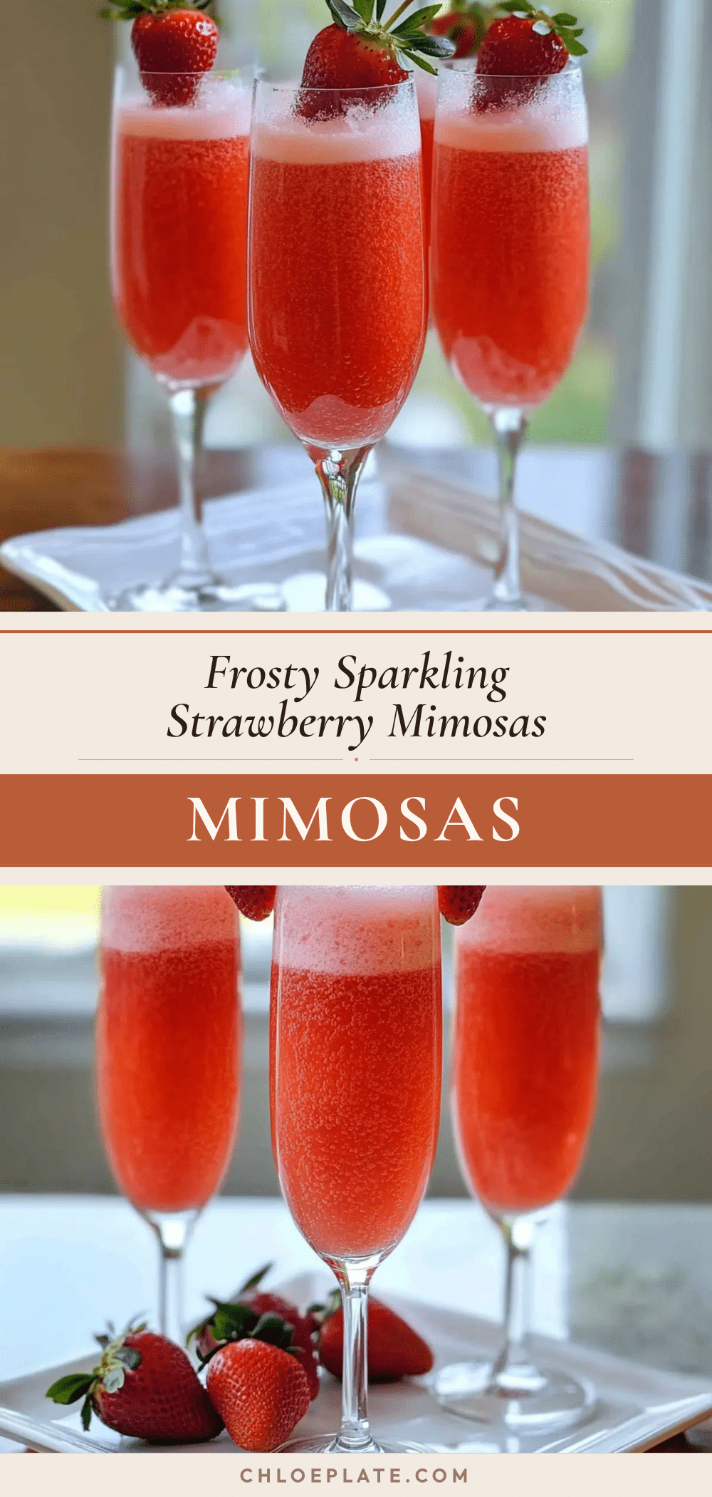 frosty strawberry mimosas recipe recipe