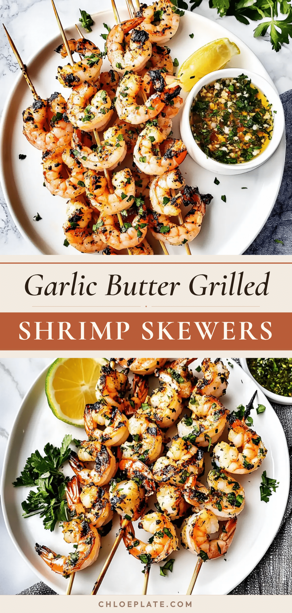 garlic grilled shrimp skewers recipe