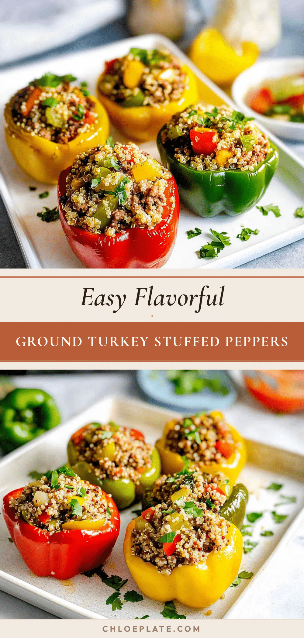 ground turkey stuffed peppers recipe