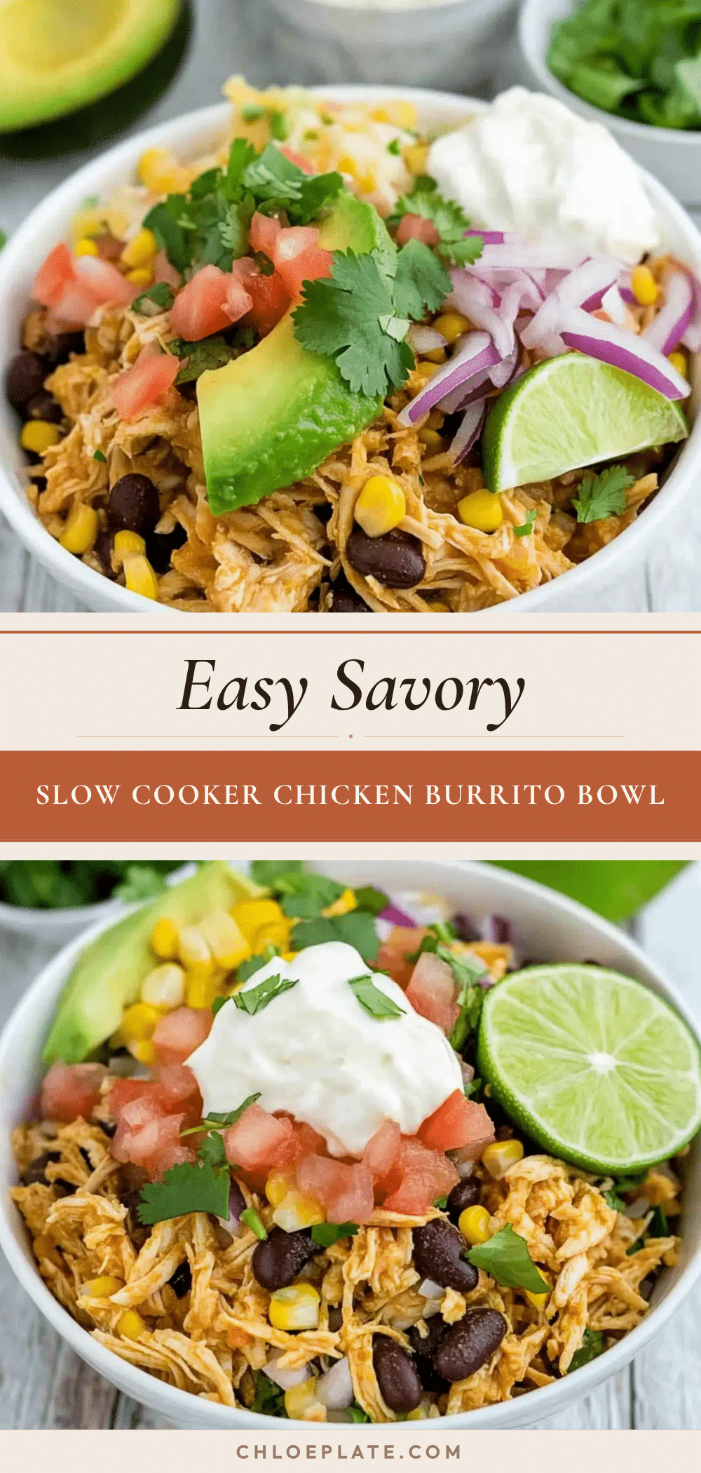 slow cooker chicken burrito bowl recipe