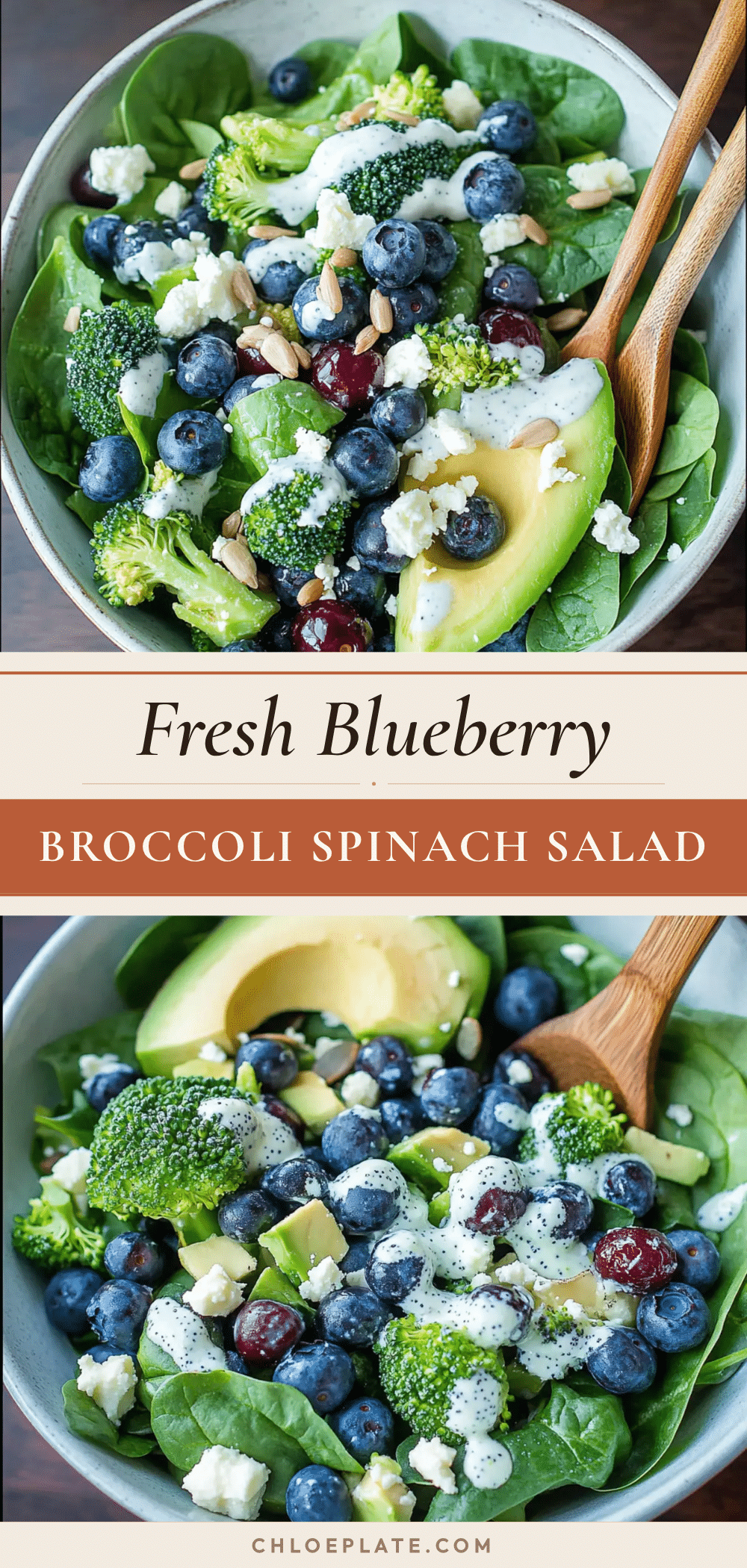 blueberry broccoli spinach salad recipe