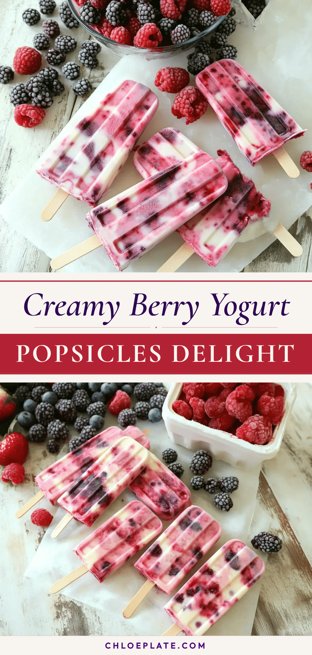 creamy berry yogurt popsicles recipe