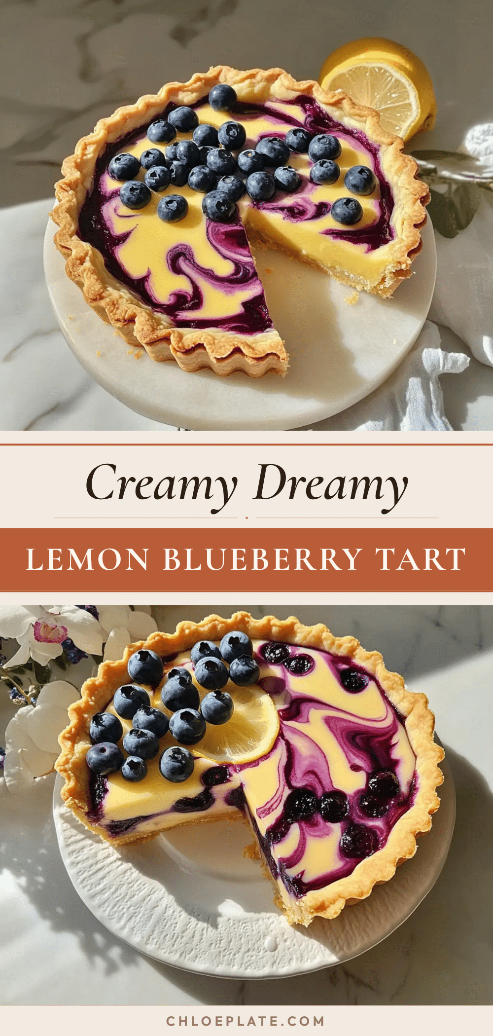 creamy lemon and blueberry tart recipe