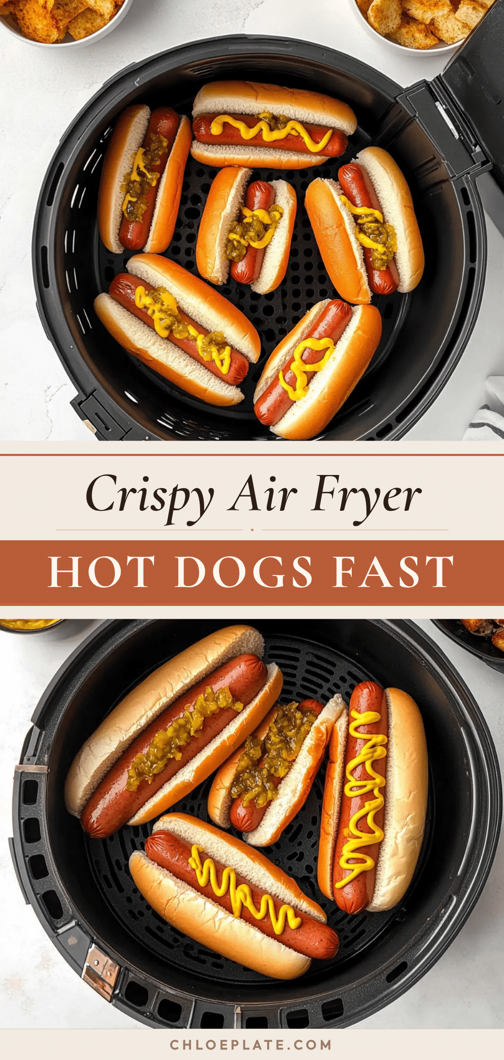 crispy air fryer hot dogs recipe