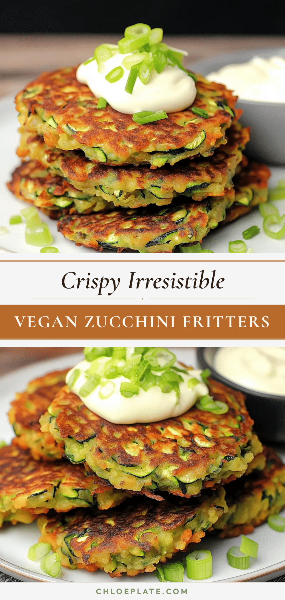 crispy vegan zucchini fritters recipe