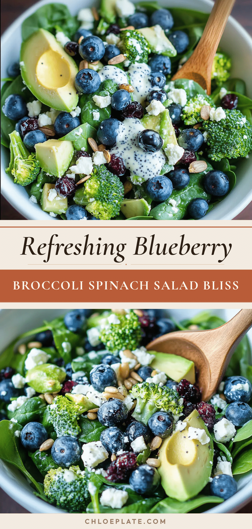 fresh blueberry broccoli spinach salad recipe