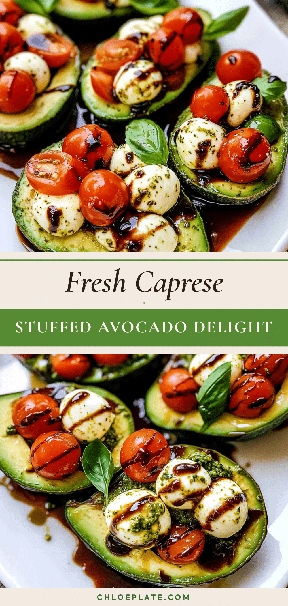 fresh caprese stuffed avocado salad recipe