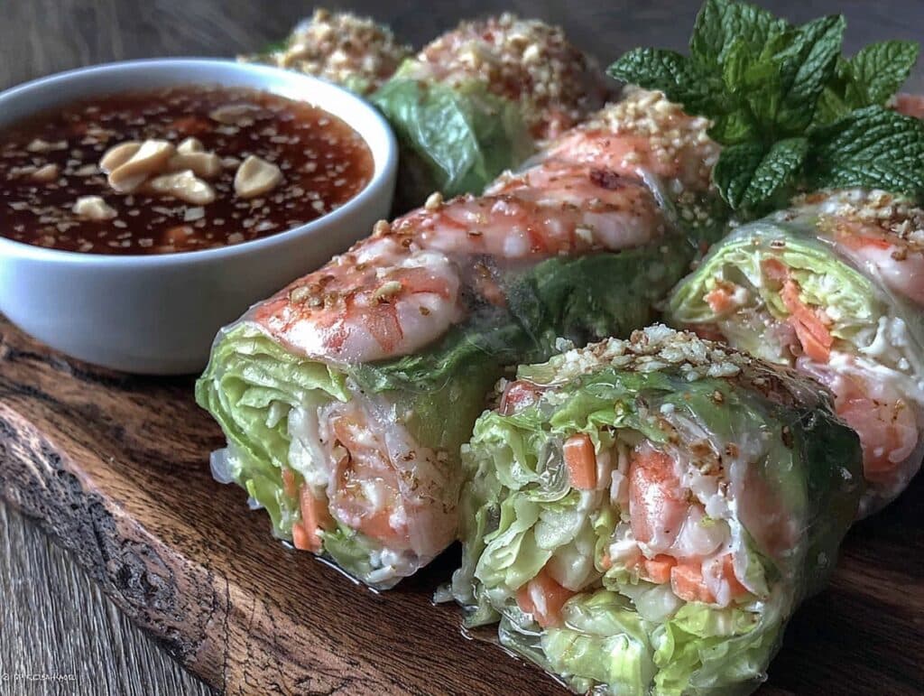 fresh crisp spring rolls recipe - featured image