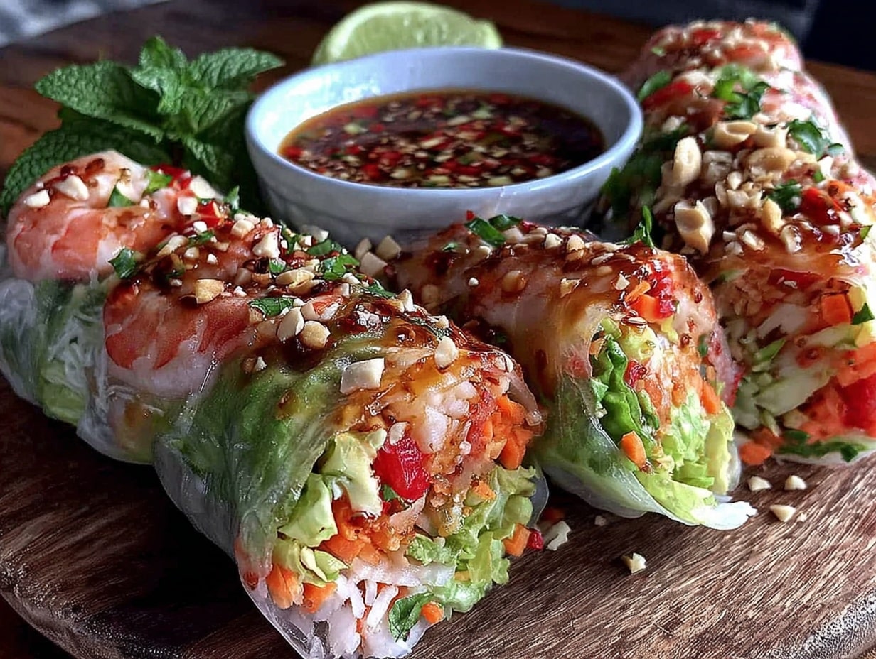 fresh crisp spring rolls recipe preparation steps