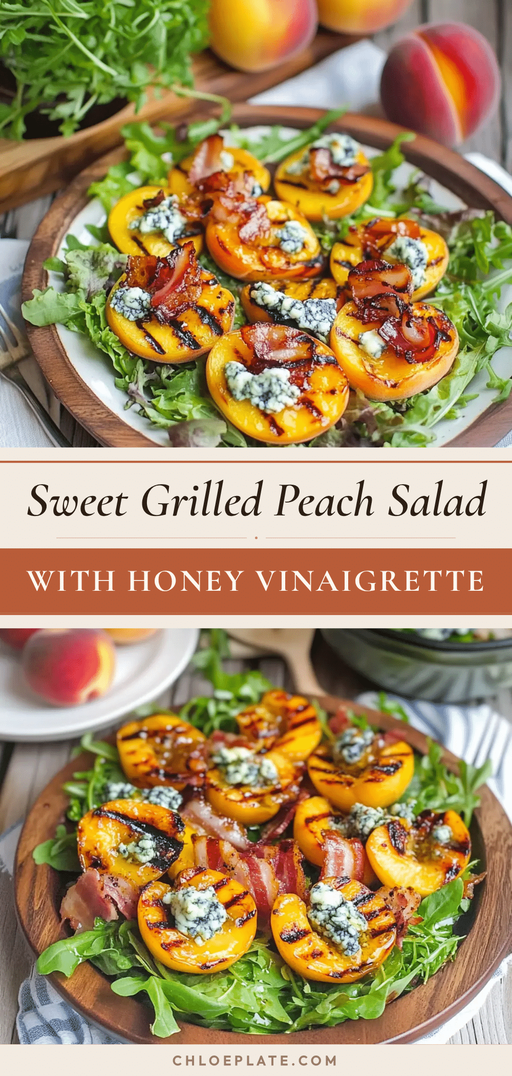 fresh grilled peach salad recipe
