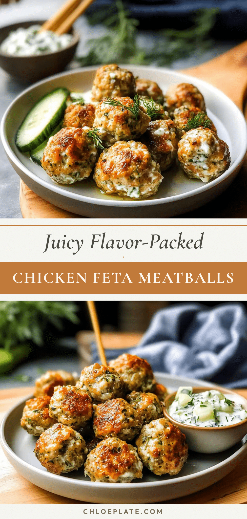juicy chicken feta meatballs recipe