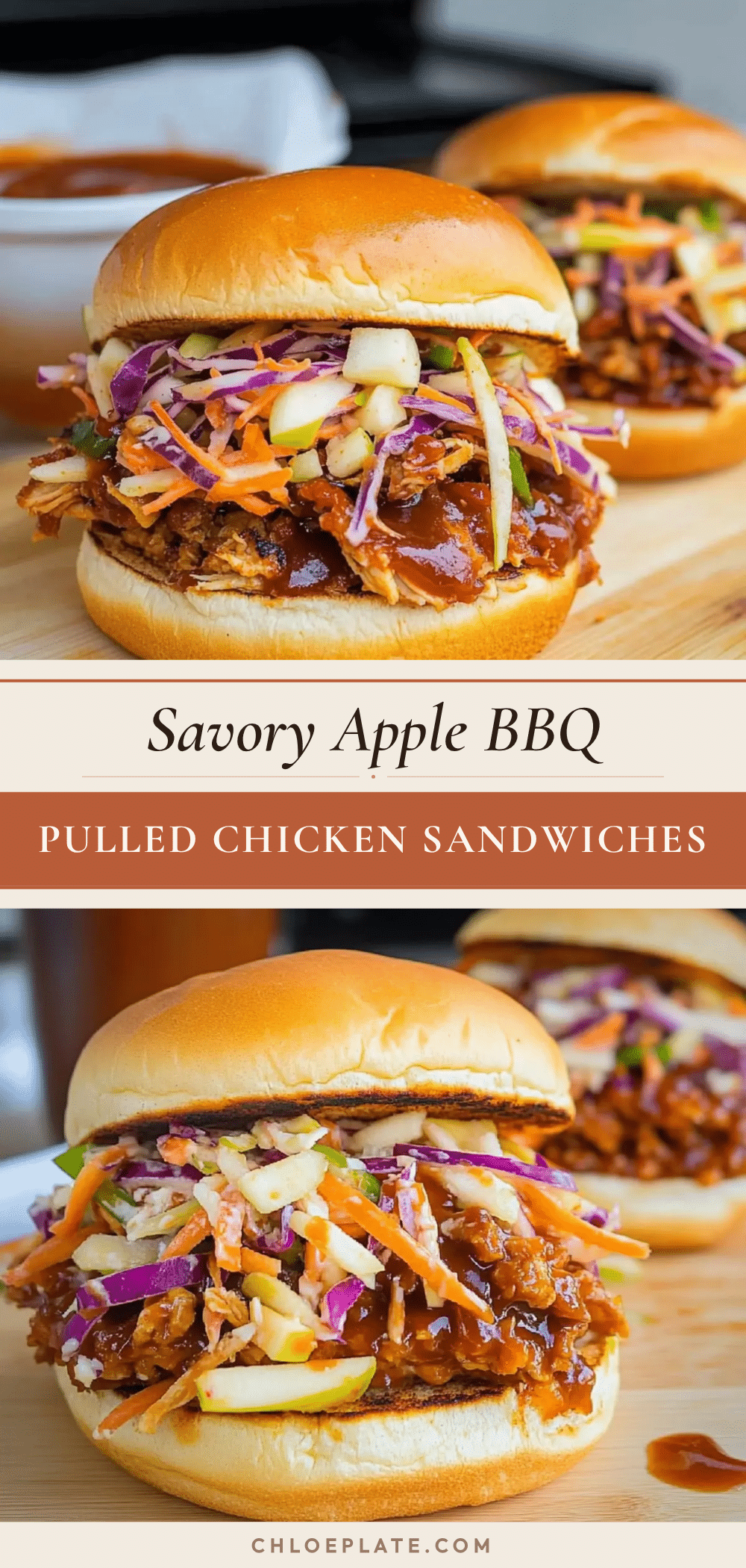 savory apple bbq pulled chicken sandwiches recipe
