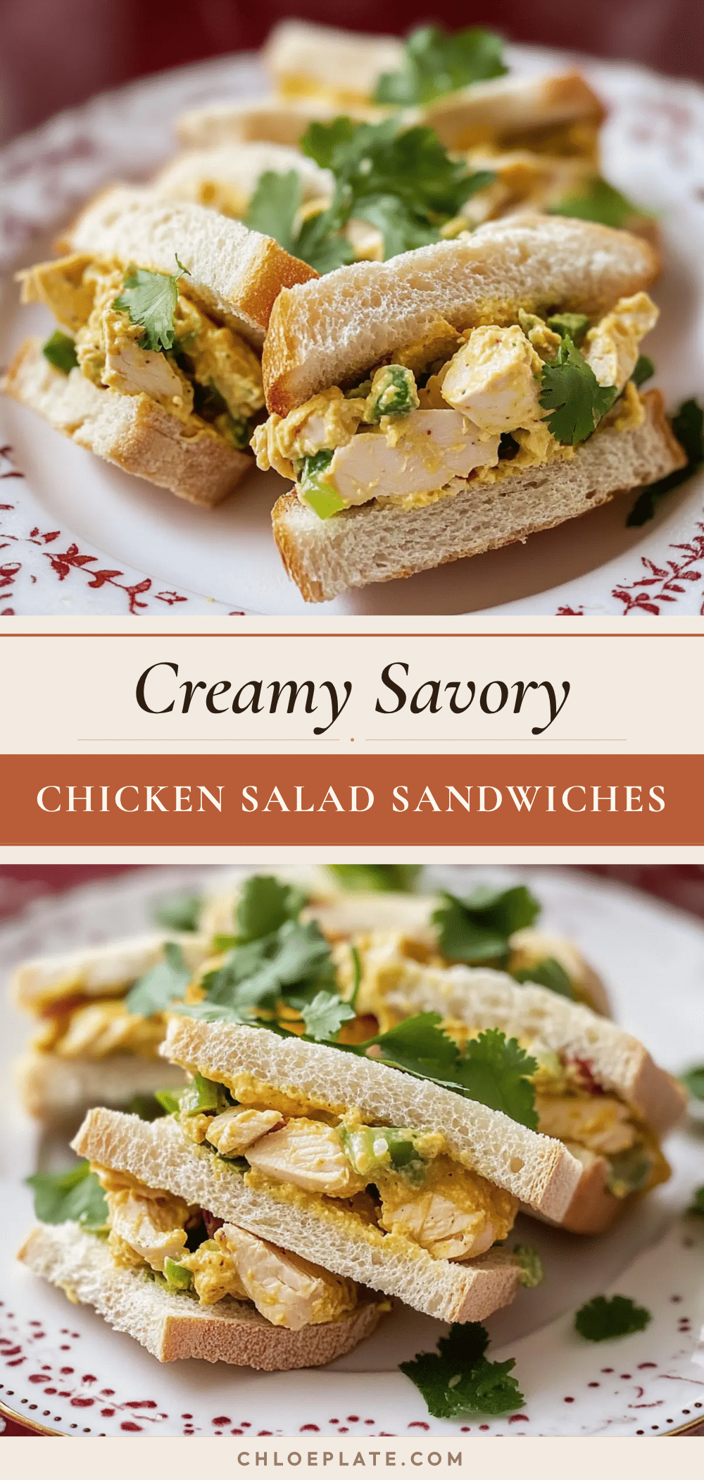 savory chicken salad finger sandwiches recipe