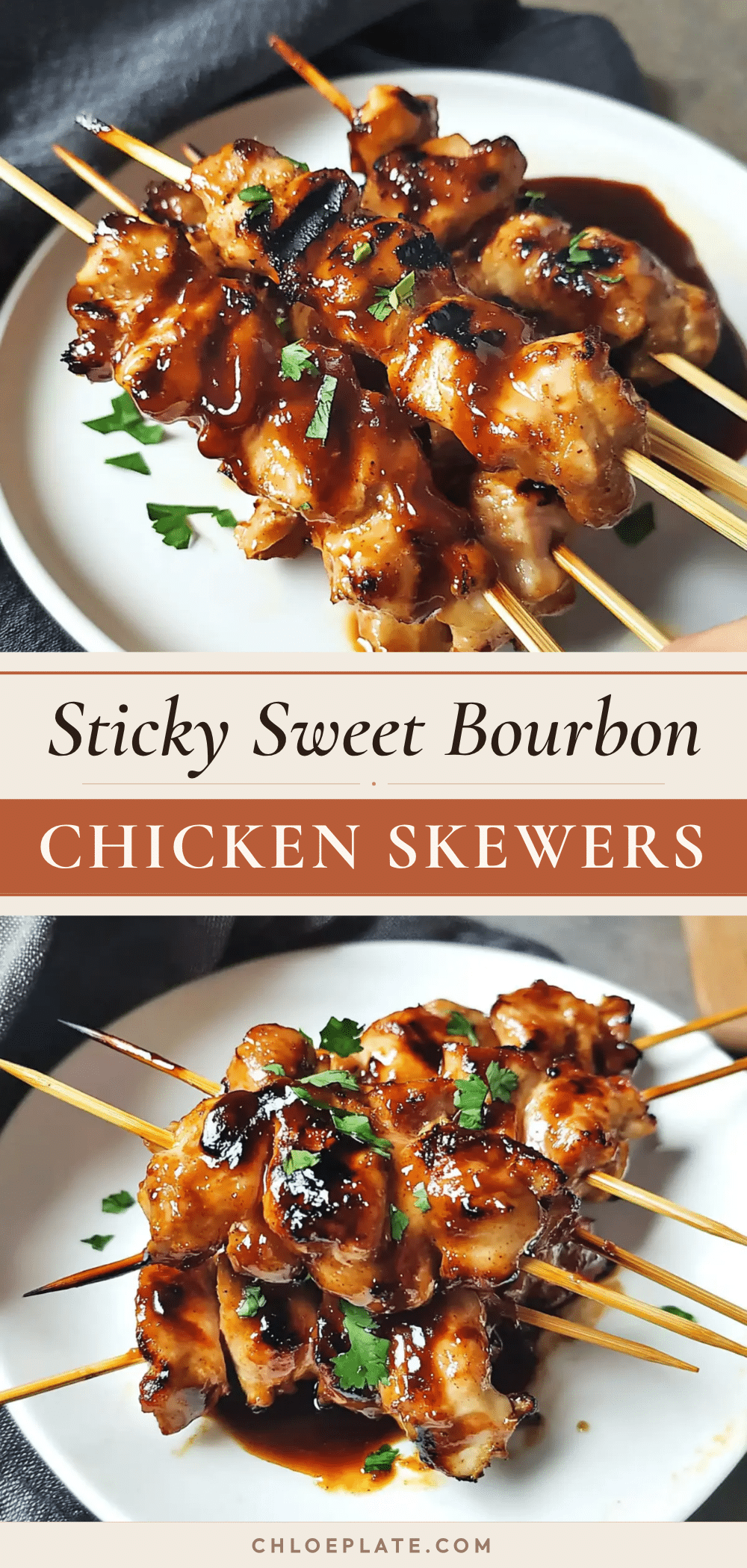sticky bourbon chicken skewers recipe