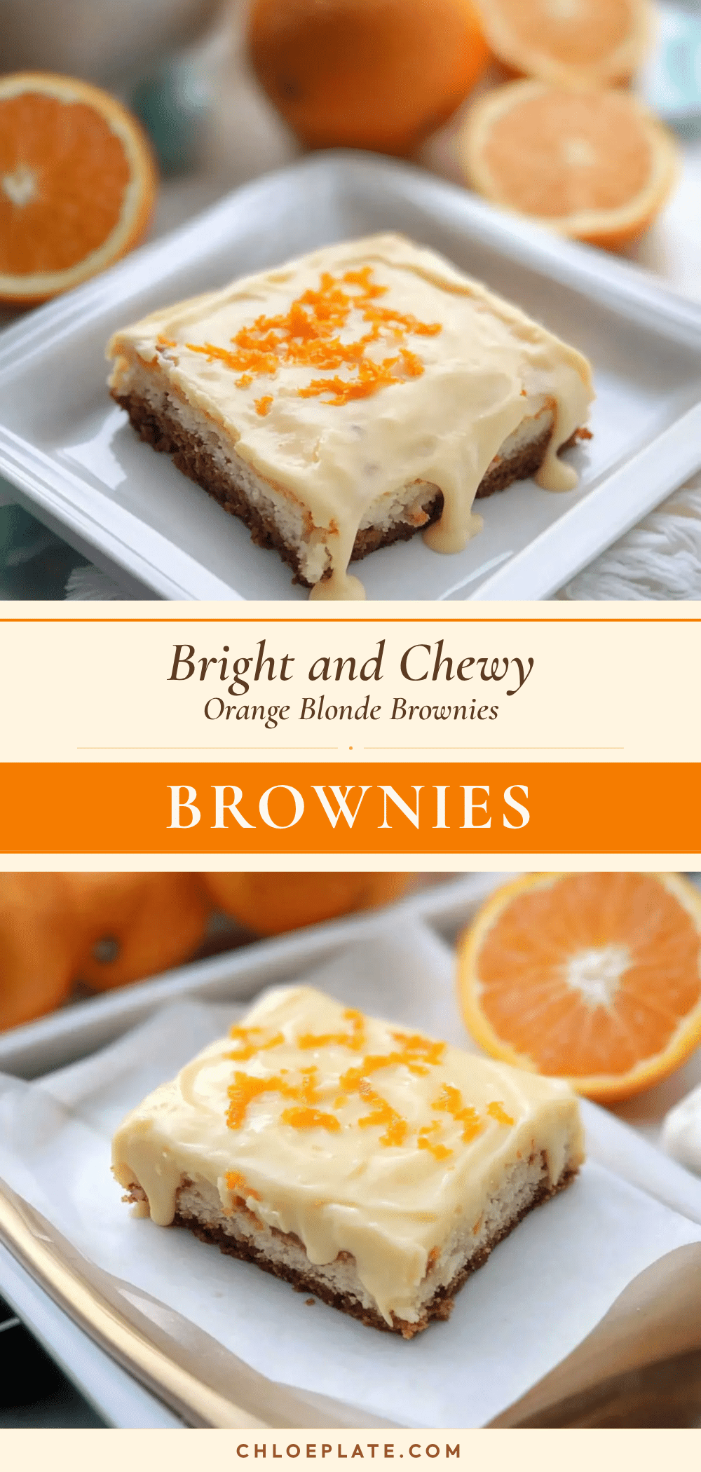 blonde orange brownies recipe