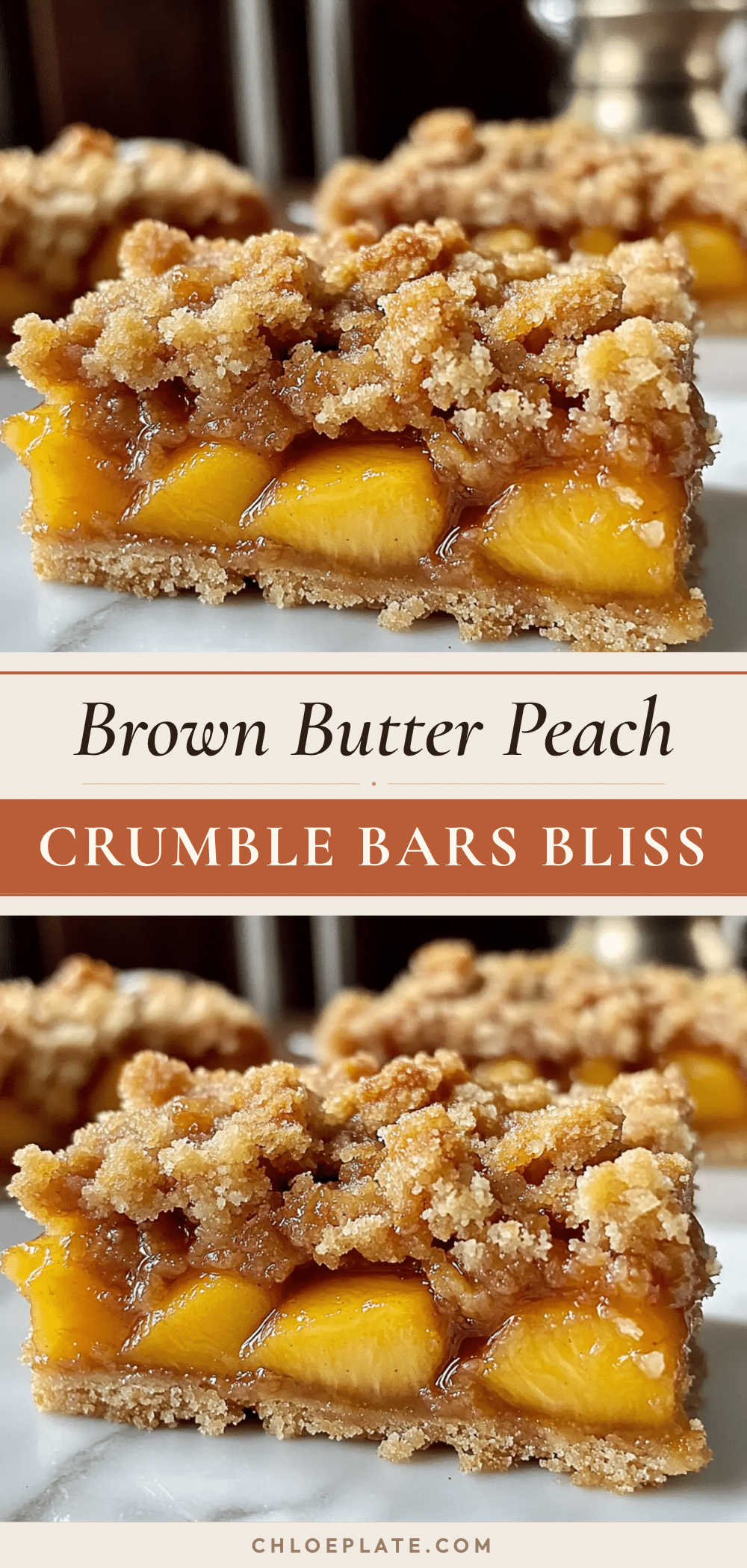 brown butter peach crumble bars recipe