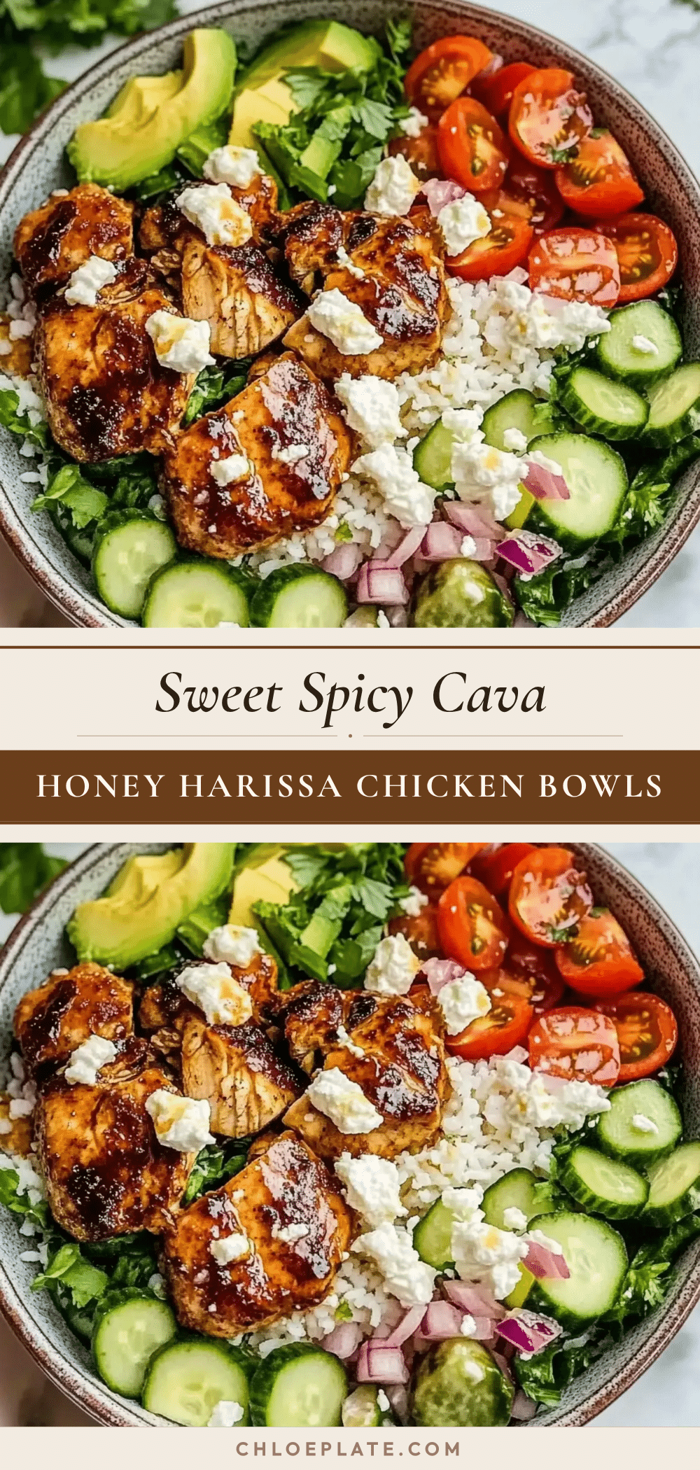 cava honey harissa chicken bowls recipe