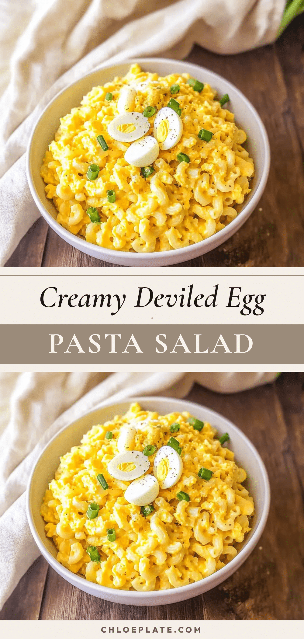 creamy deviled egg pasta salad recipe