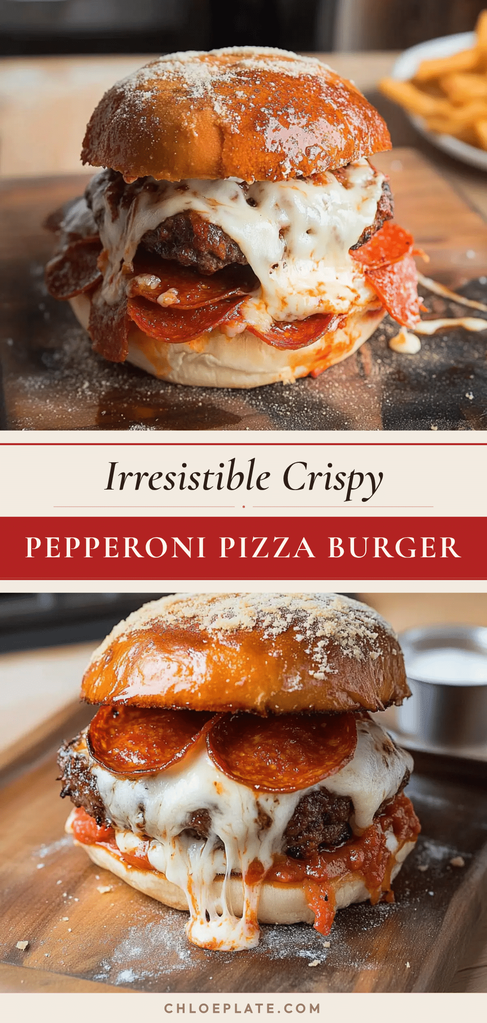 crispy pepperoni pizza burger recipe recipe