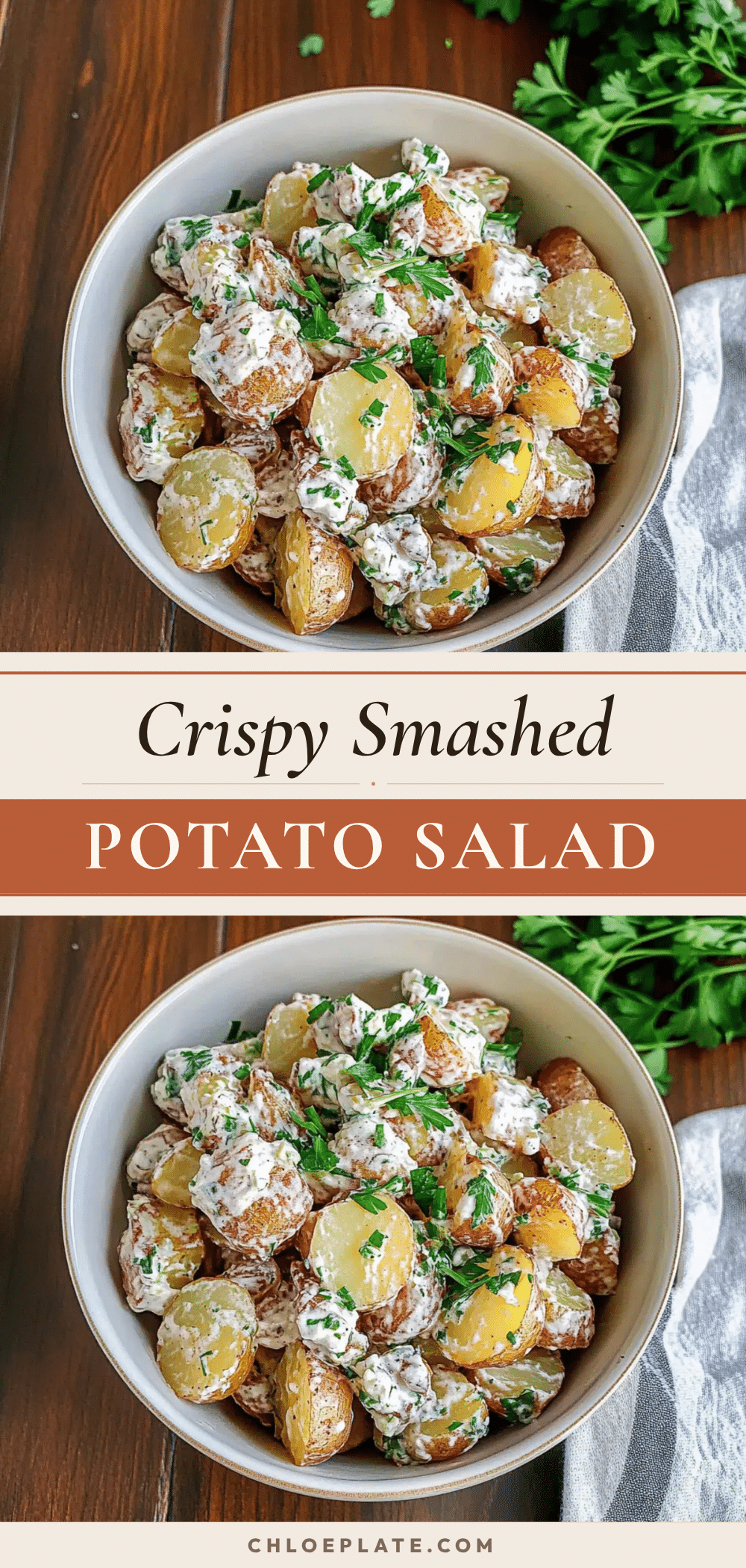 crispy smashed potato salad recipe
