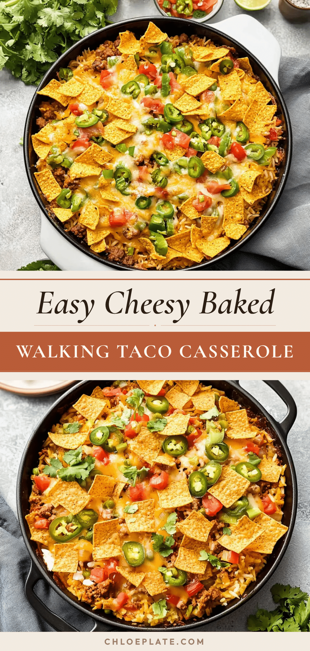 easy cheesy baked walking taco casserole recipe