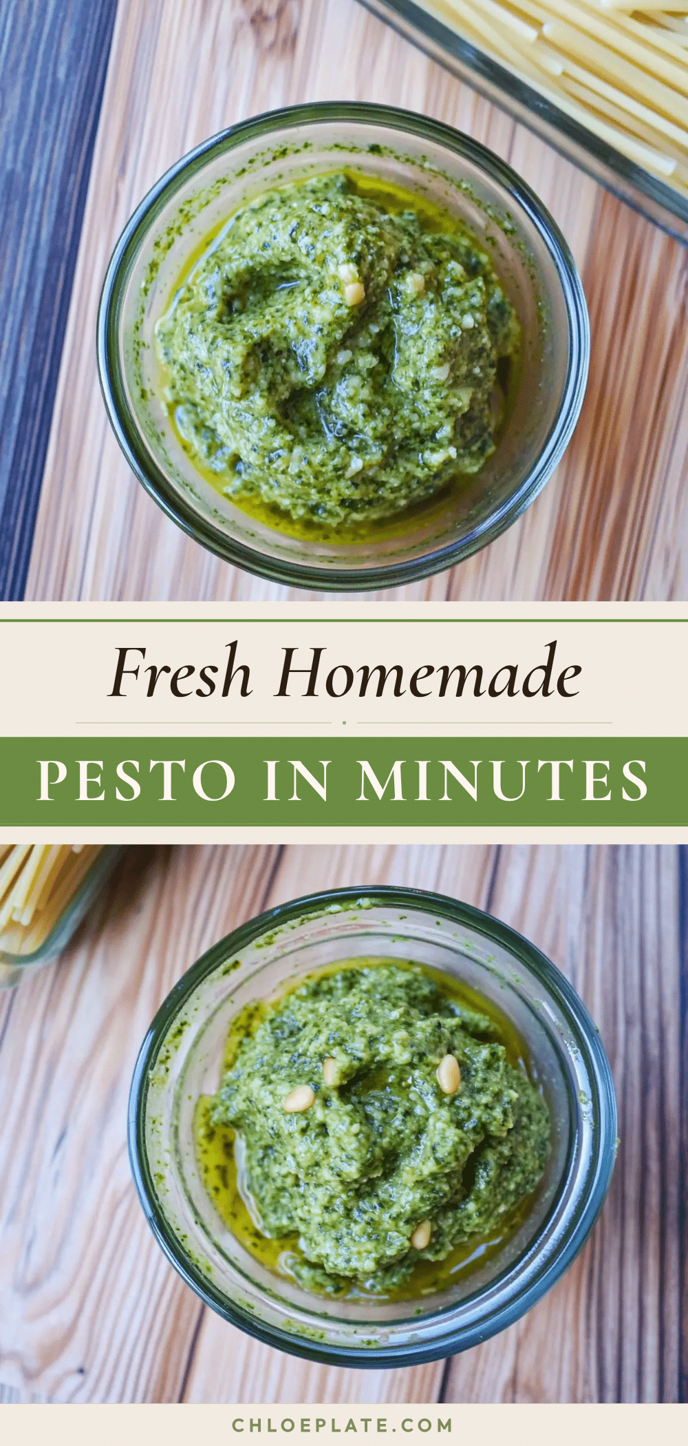 fresh homemade pesto recipe