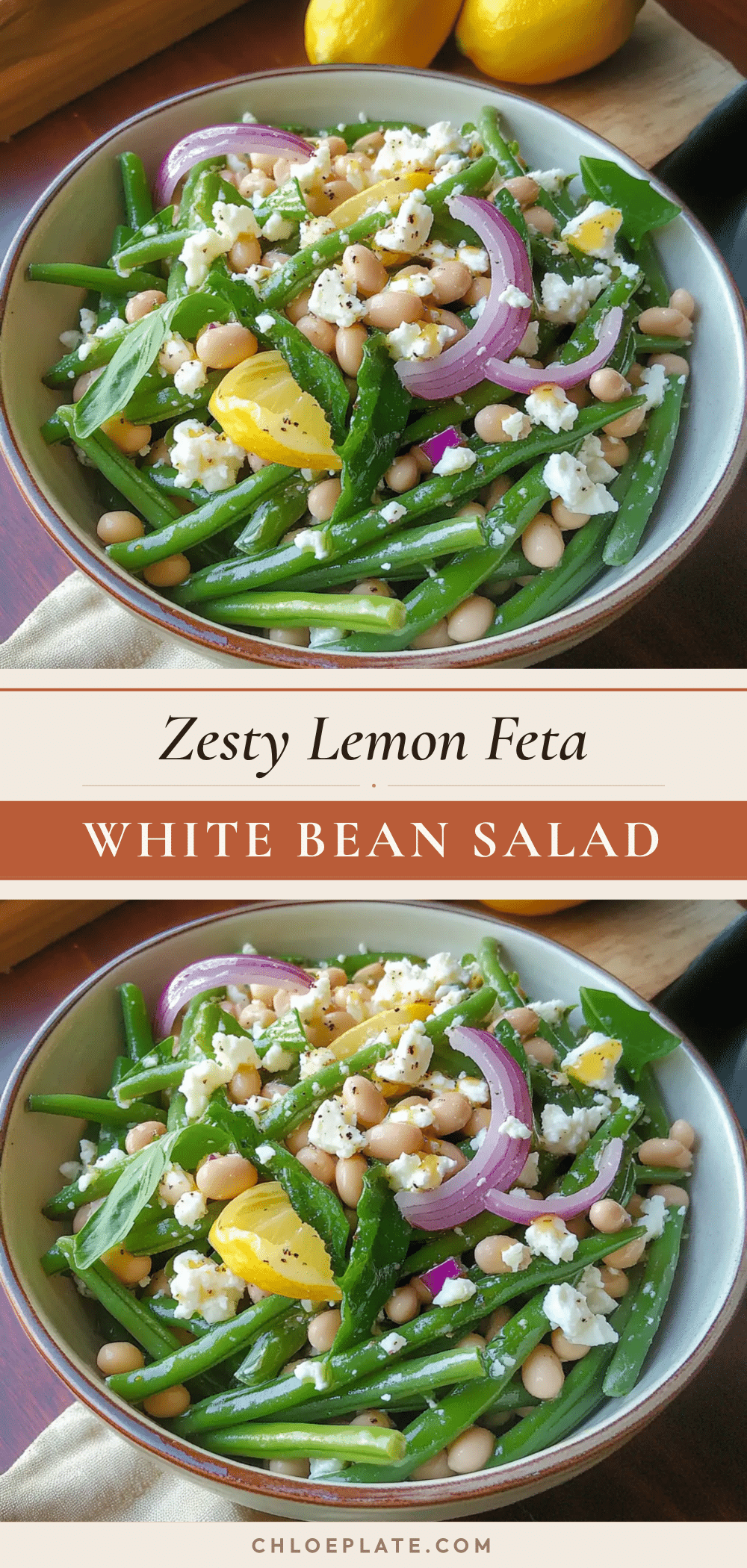 fresh zesty lemon feta white bean salad recipe