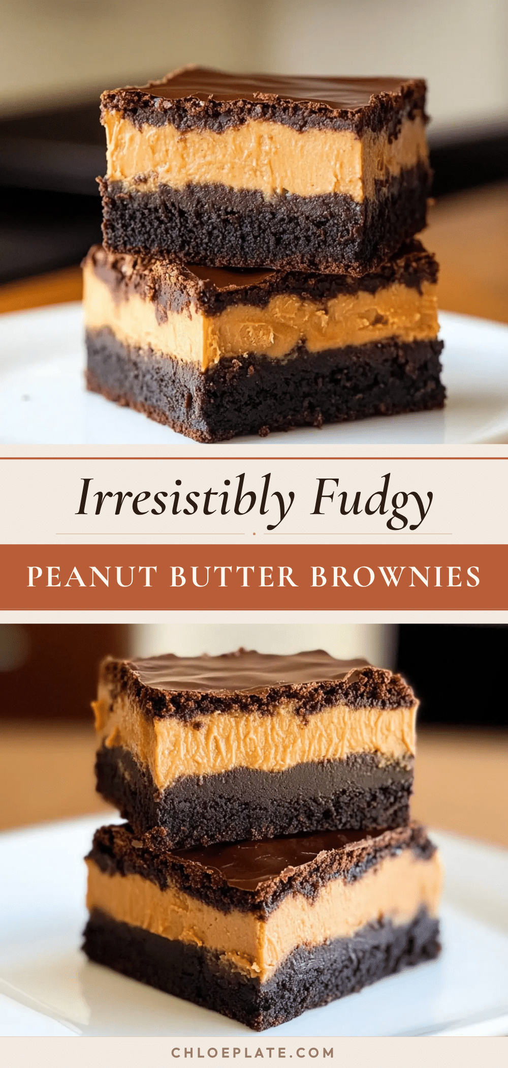 fudgy peanut butter brownies recipe