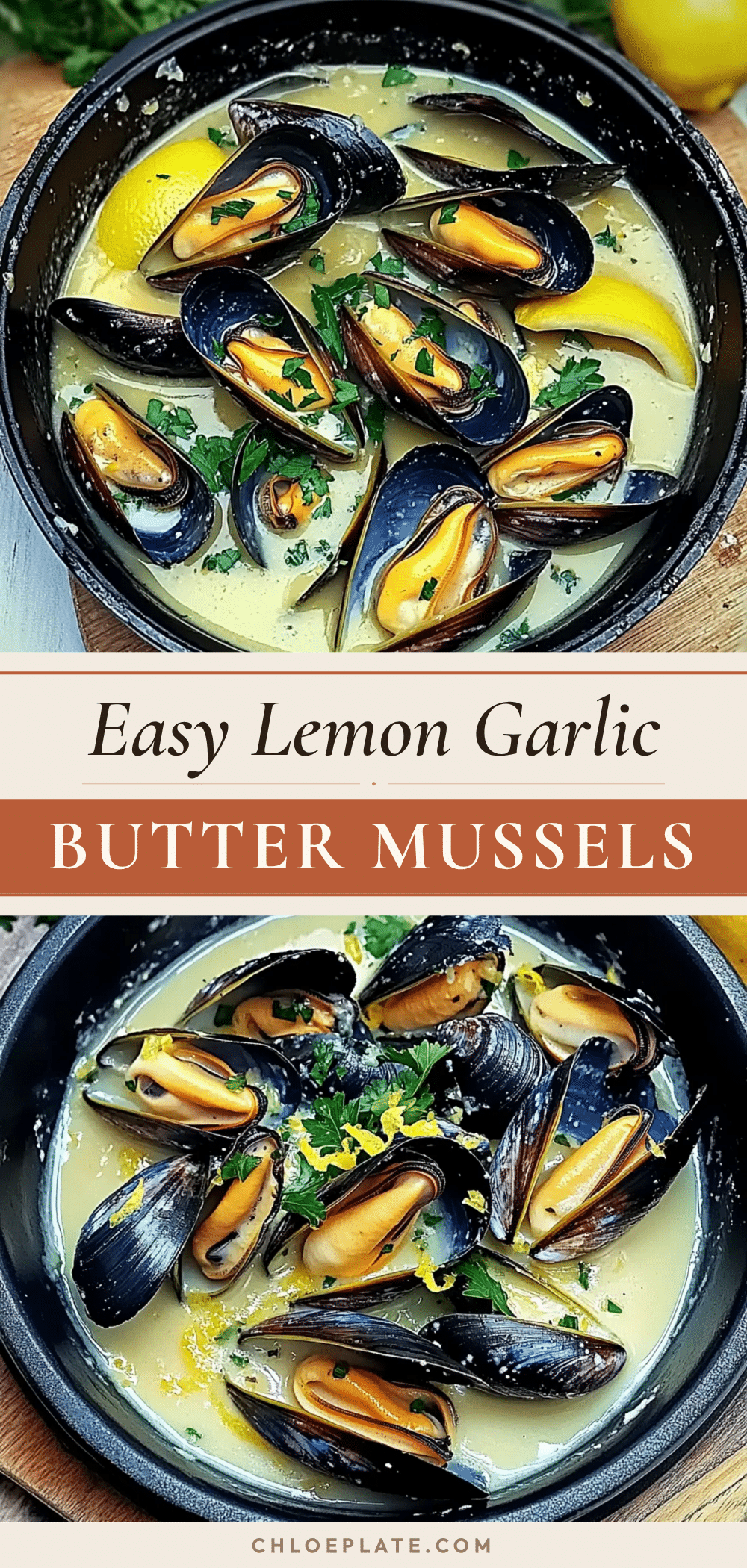lemon garlic butter mussels recipe