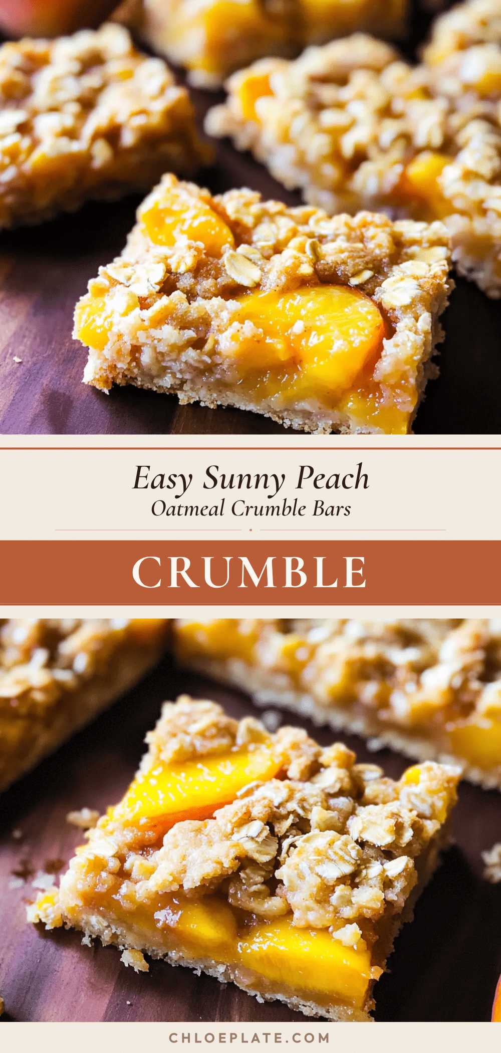 peach oatmeal crumble bars recipe
