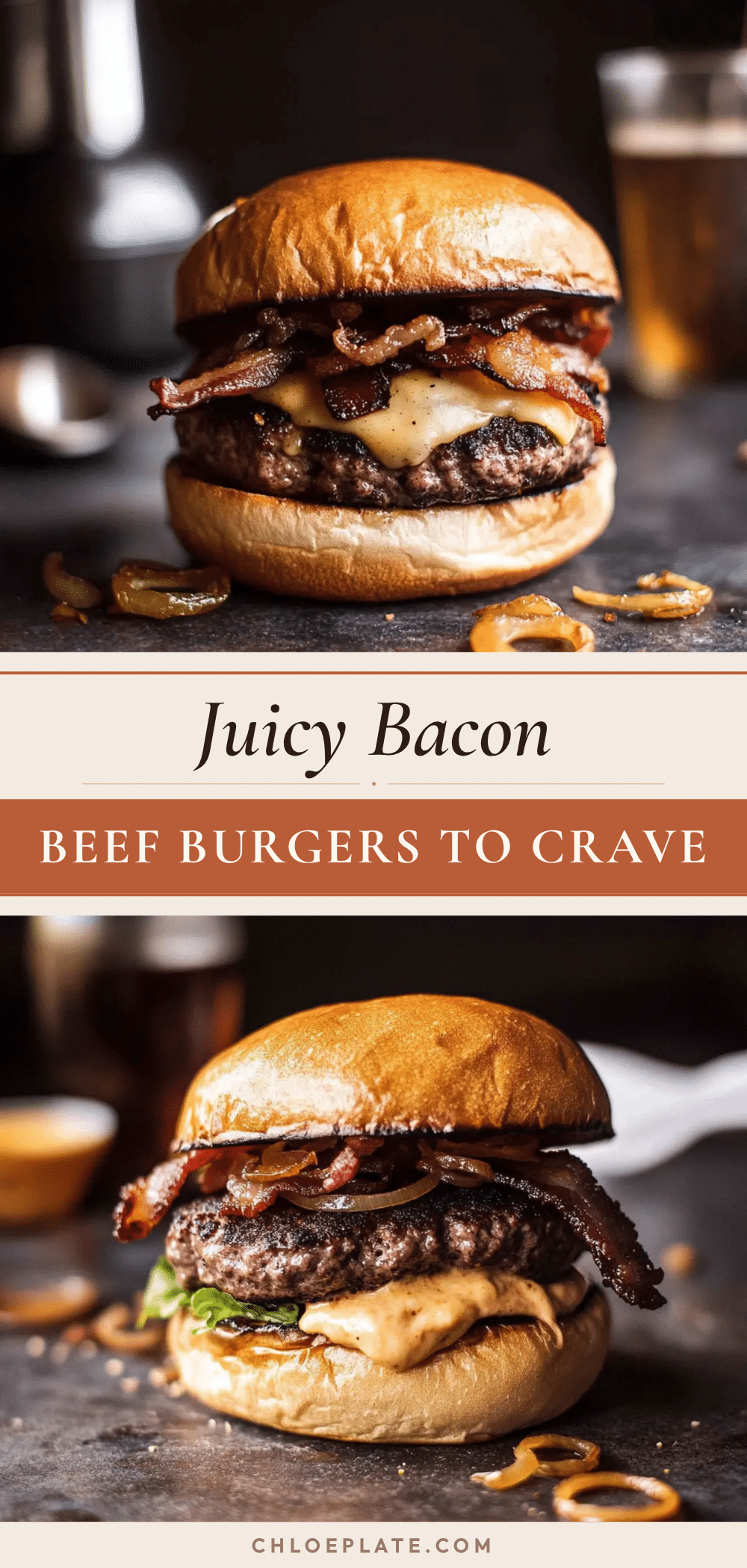 savory beef burgers with bacon recipe