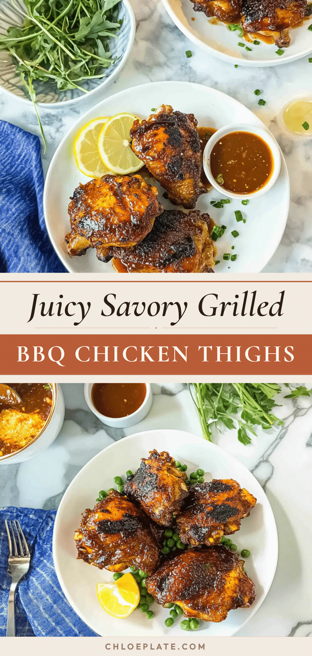 savory grilled BBQ chicken thighs recipe