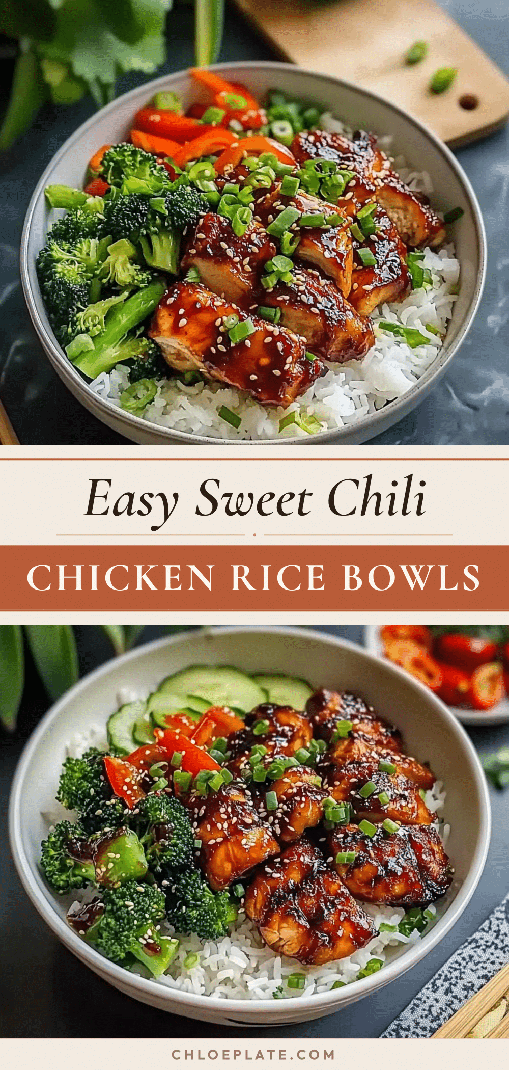 sweet chili chicken rice bowls recipe