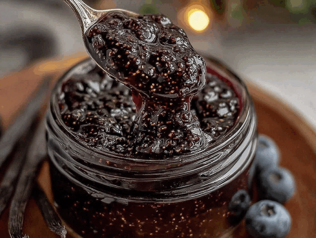 blueberry vanilla jam - featured image