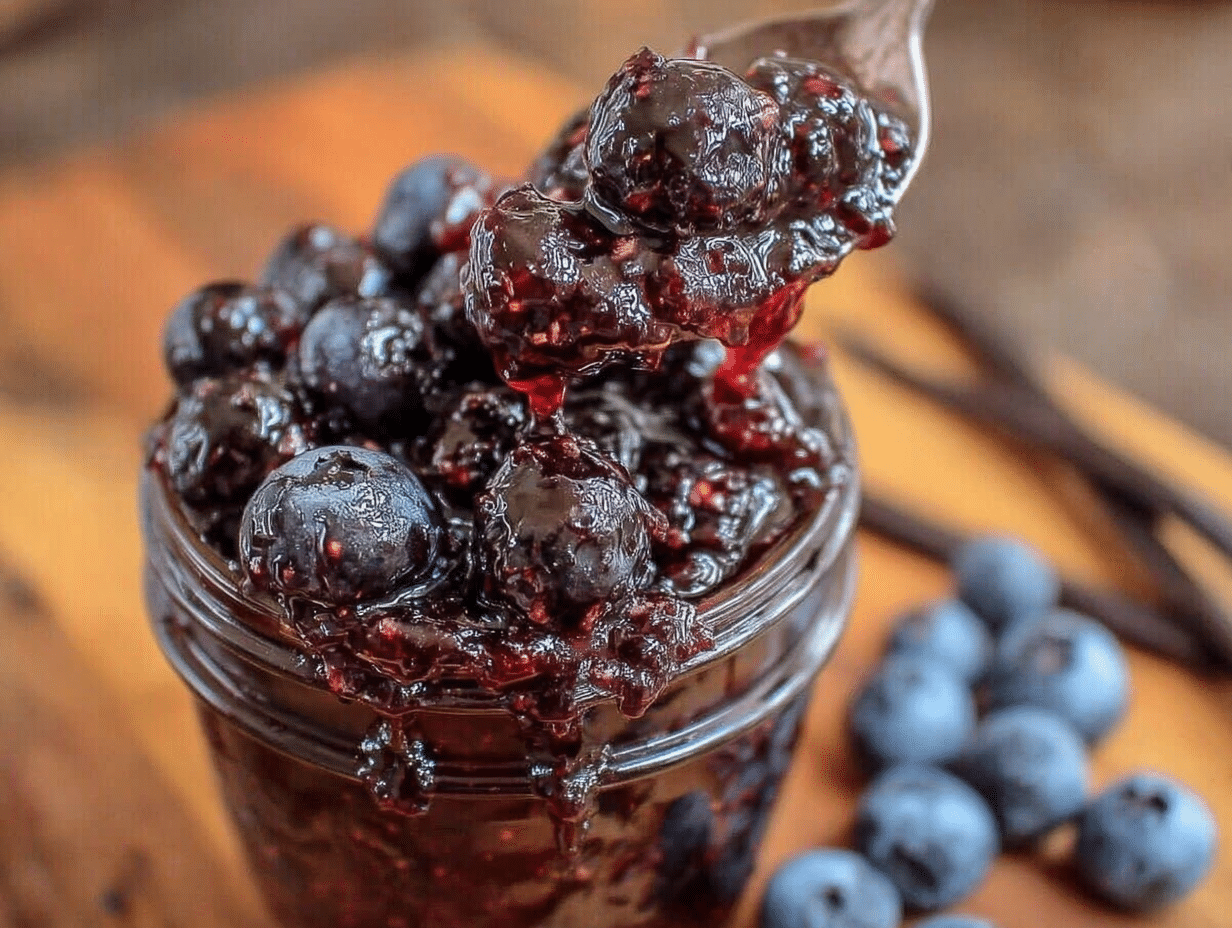 blueberry vanilla jam preparation steps