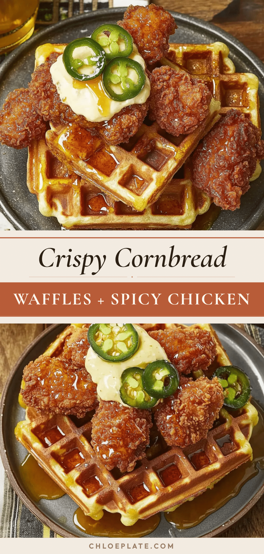 cornbread waffles with spicy chicken recipe