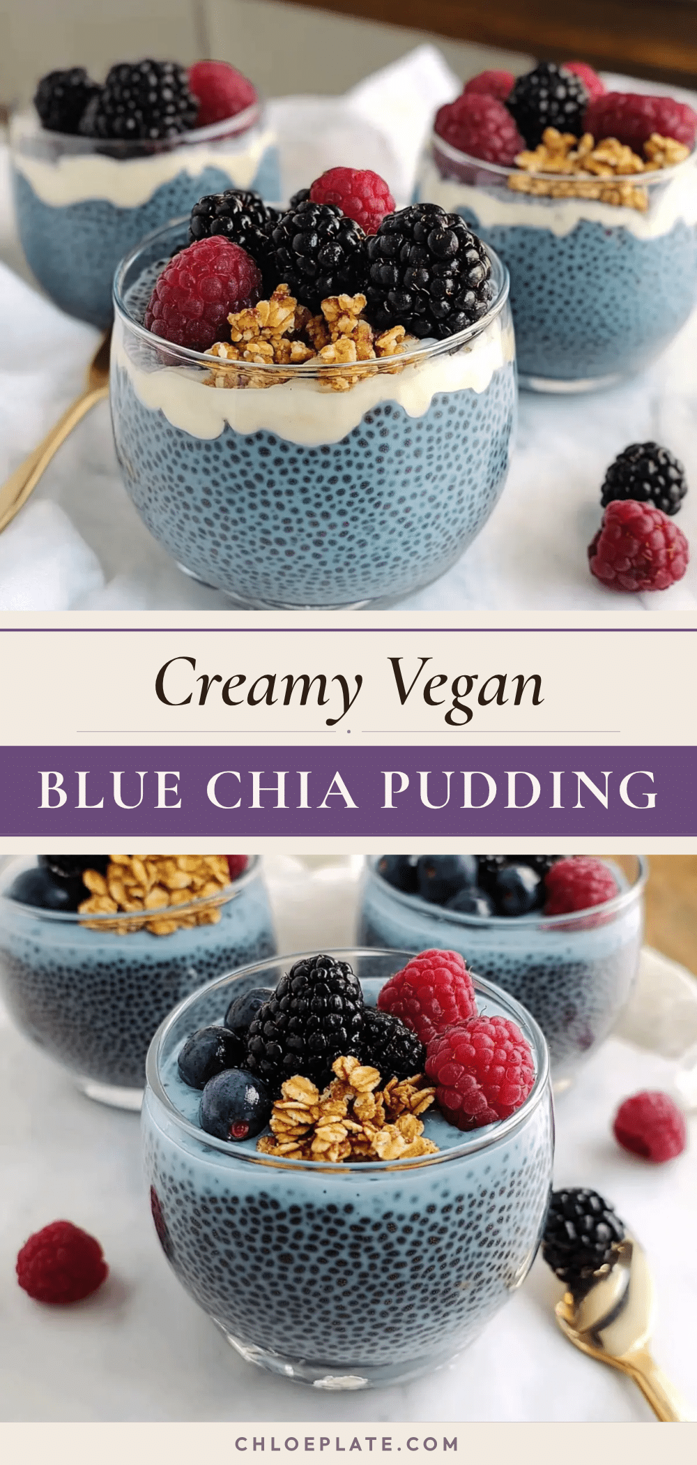 creamy blue chia pudding recipe