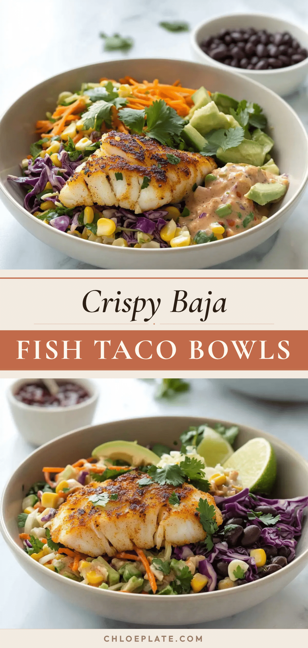 crispy baja fish taco bowls recipe