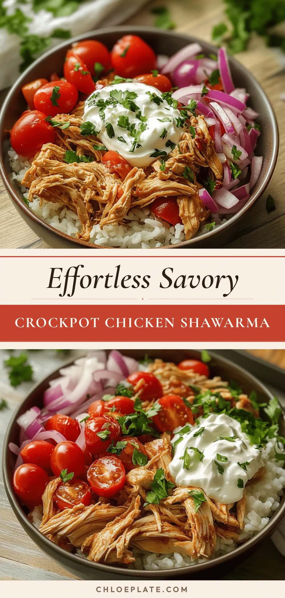 crockpot chicken shawarma bowl recipe