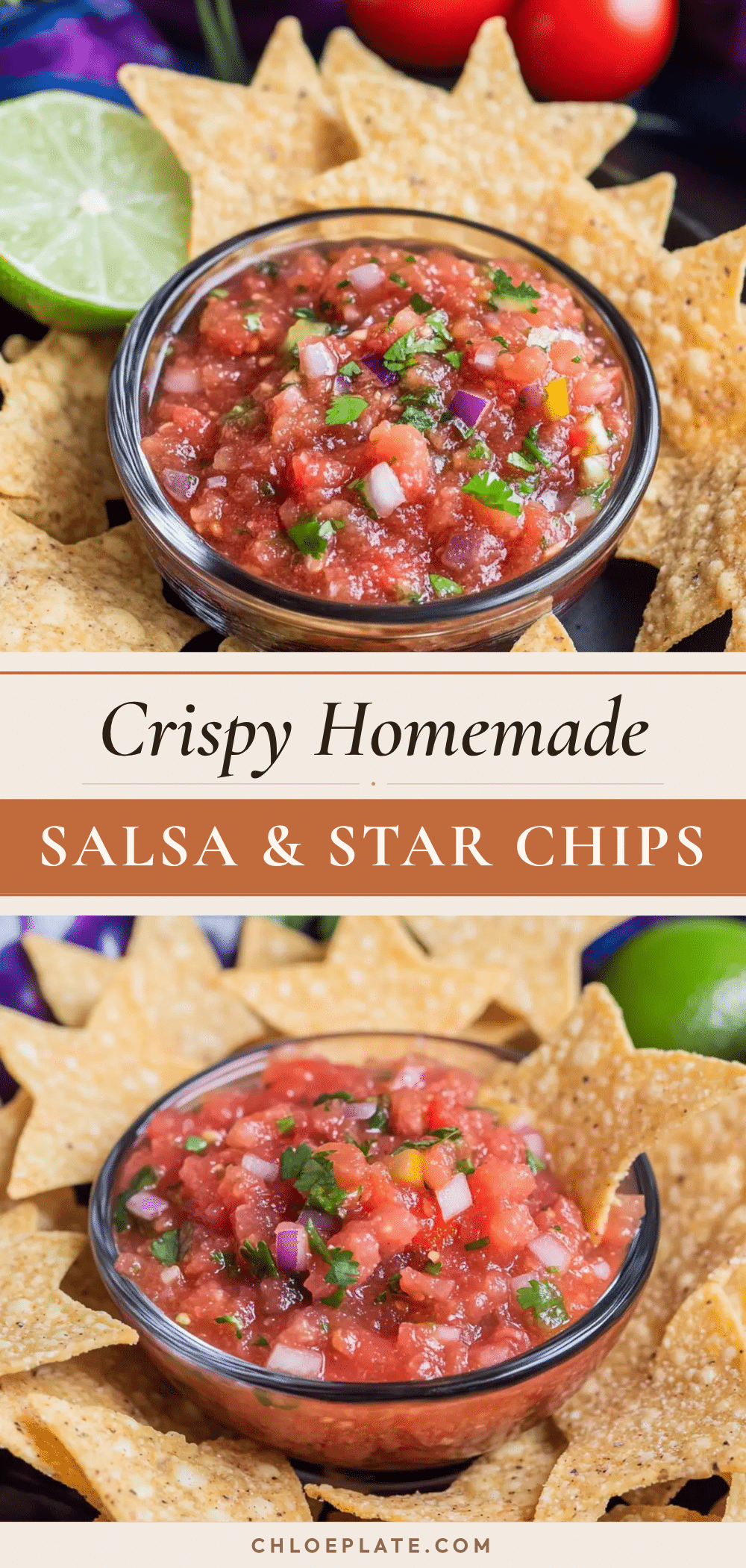Easy Homemade Salsa and Star Chips recipe