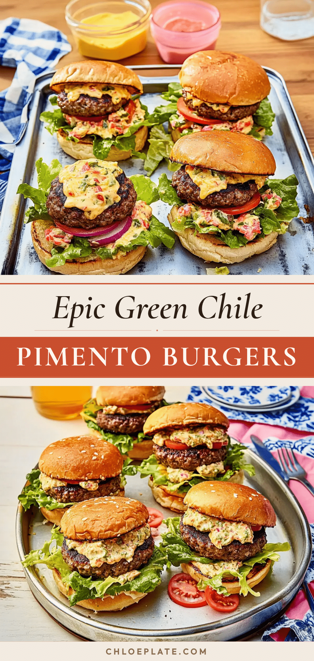 green chile pimento cheese burger recipe