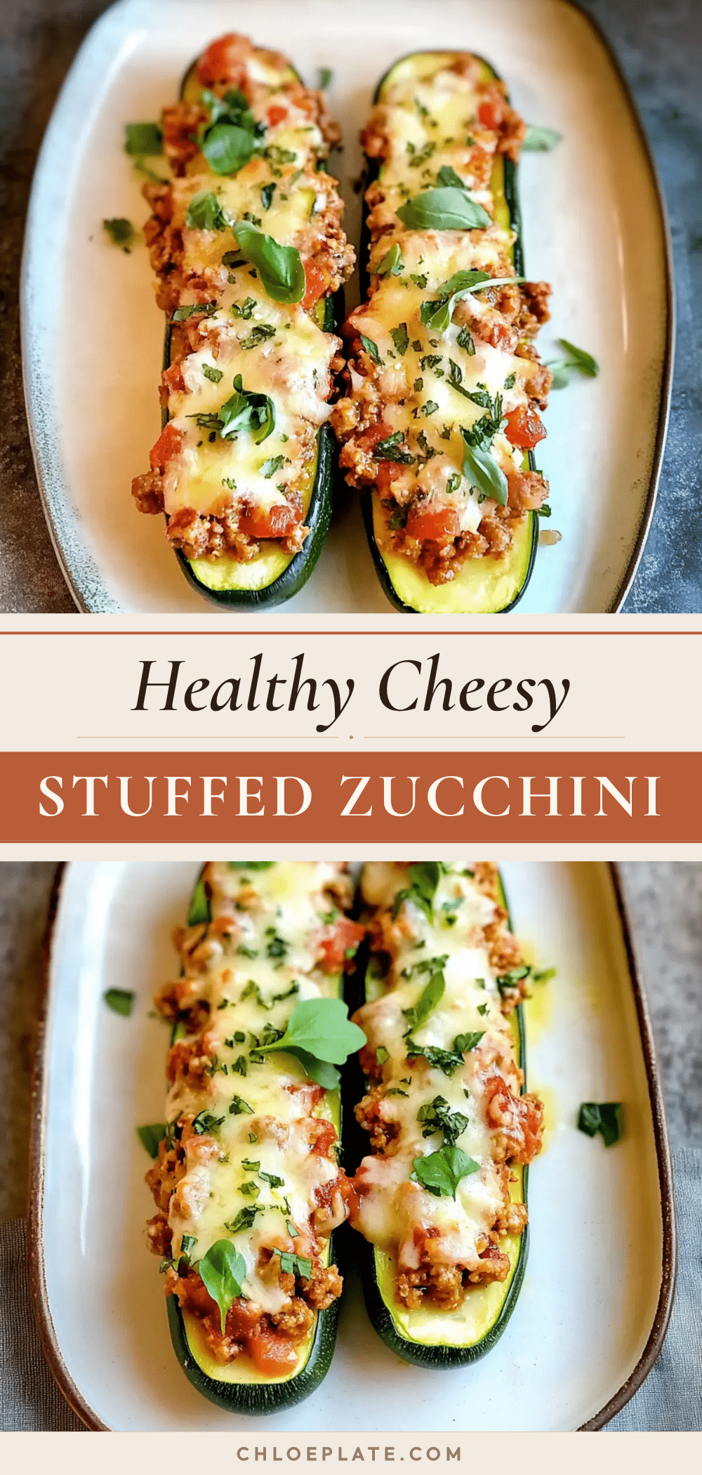 healthy stuffed zucchini boats with ground turkey recipe
