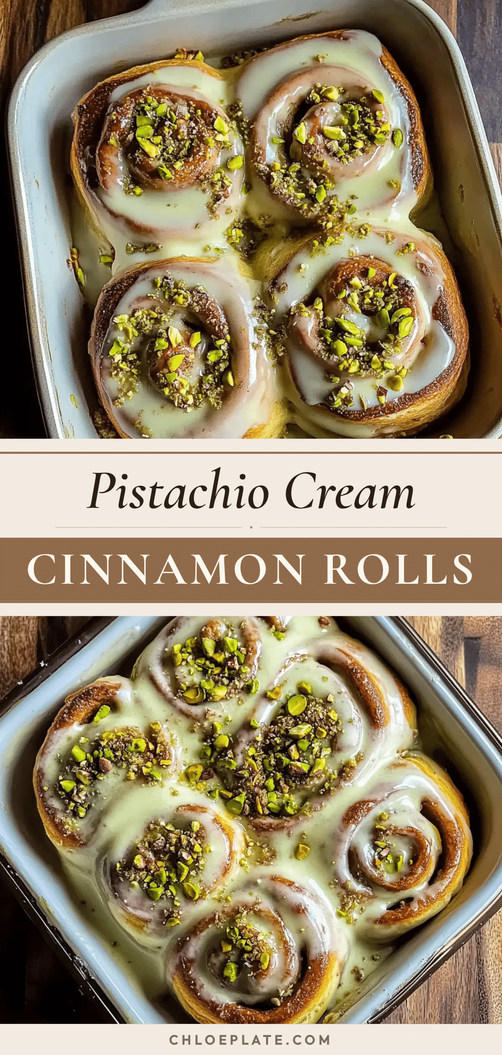 pistachio cream cinnamon rolls recipe